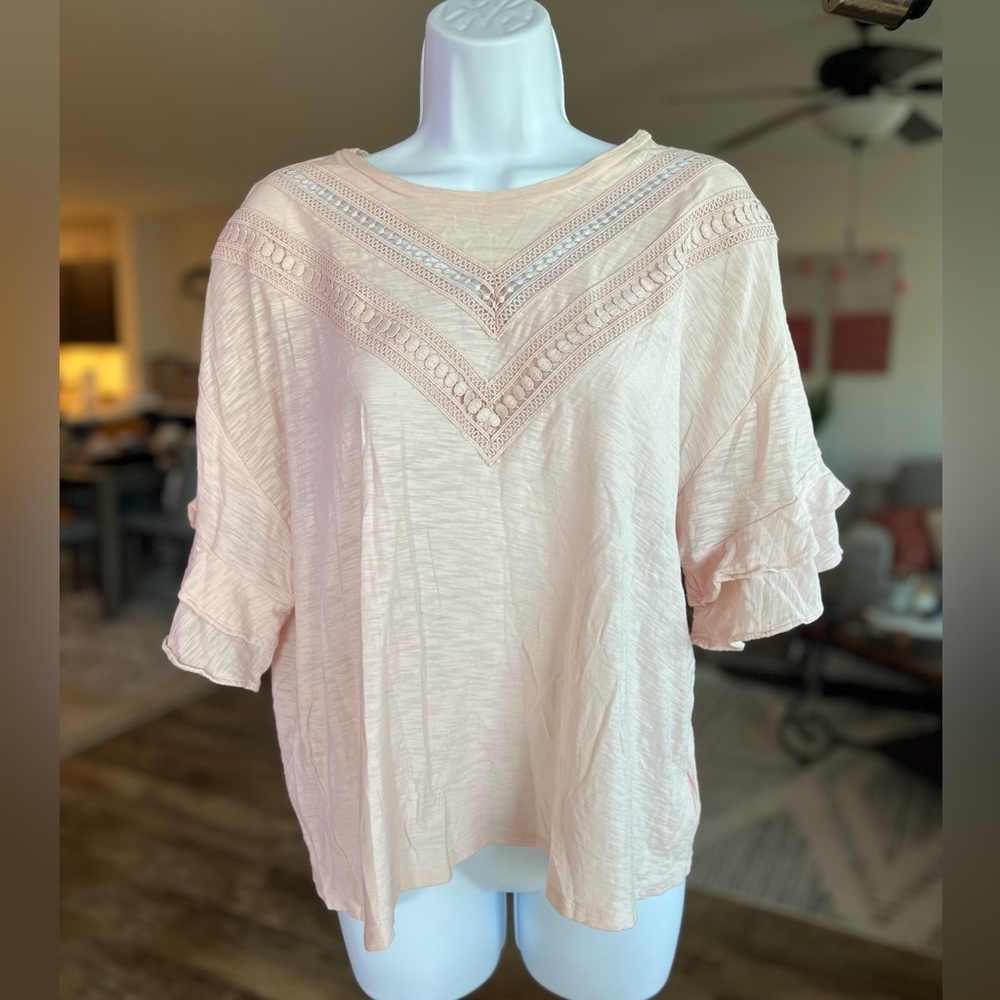 Express blouse relaxed fit short sleeve